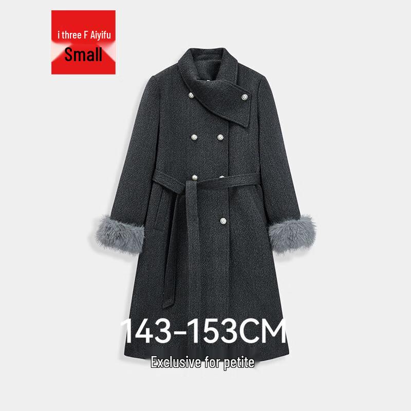 

IEF Women s Petite Autumn/Winter Wool Blend Long Coat L