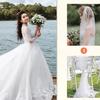 Fashion 1yard/150cm Soft Mesh Fabric Encrypt Solid Color Lace Mesh Yarn Gauze Curtains Cloth for Wedding Dresses