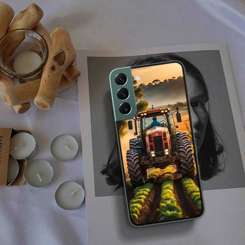 T-Tractor Farm Phone For Samsung S25 Edge Galaxy S22 Ultra S21 S10 S9 Plus S20 S23 S24 FE Case S10E Cover Silicone Soft Coque Fu