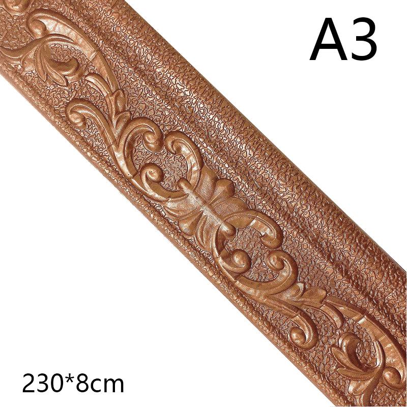 3D Wall Trim Line Skirting Border Self Adhesive Waterproof Baseboard Wallpaper Wall Sticker For Room Home Decoration