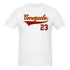 Venezuela Baseball Franela Vinotinto Flacher Schirm Sonne Pendler T-Shirt Minimalistischer Vibe Nahtloses Spleiß-T-Shirt
