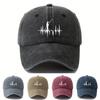 Printed fishing pattern curved eave outdoor sun protection lightweight duckbill cap casual baseball cap suitable for vacation