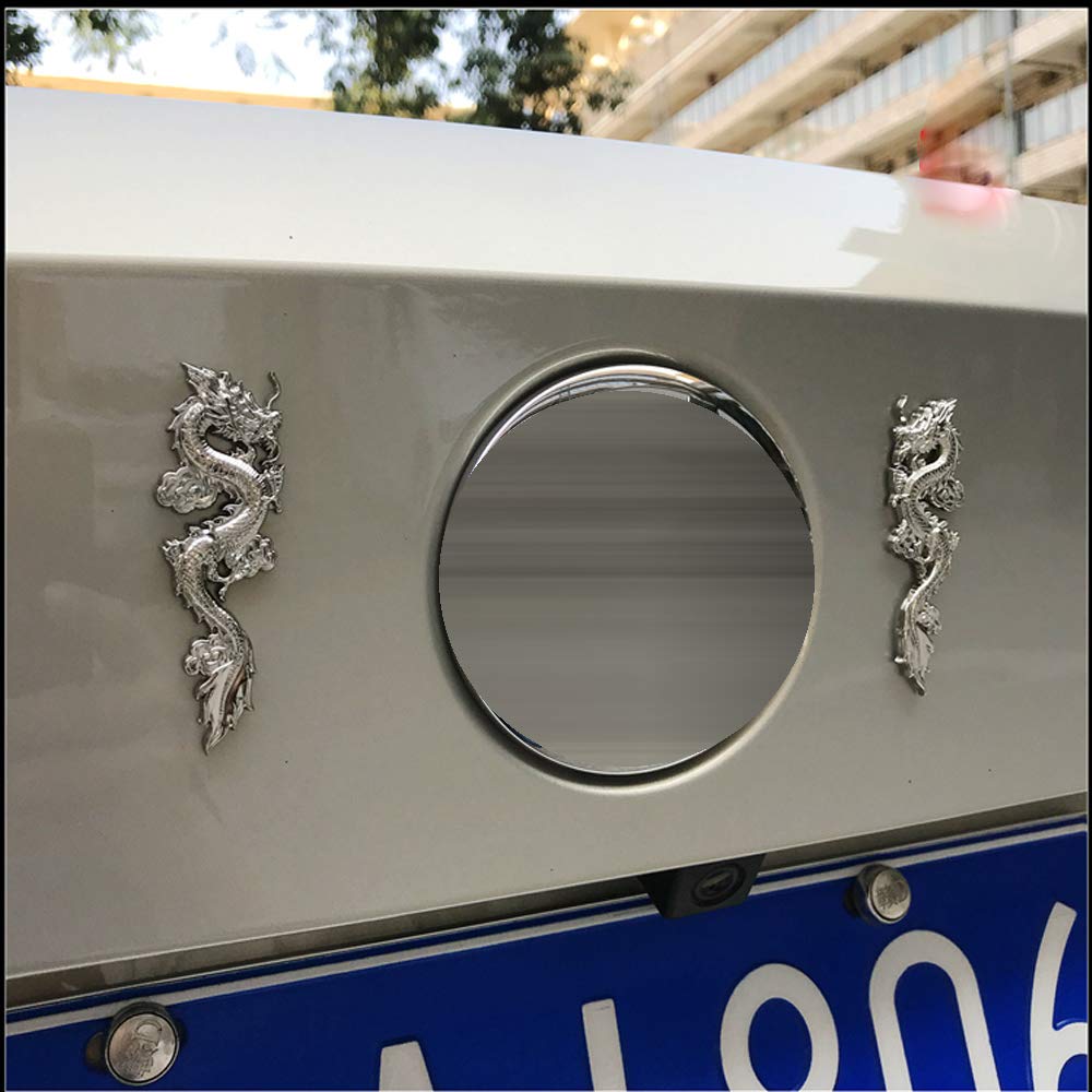 Car Sticker Car Sticker 3D Dragon Metal Car Sticker 2pcs Auto Motorcycle Logo Badge Emblem Tail Decal,Black
