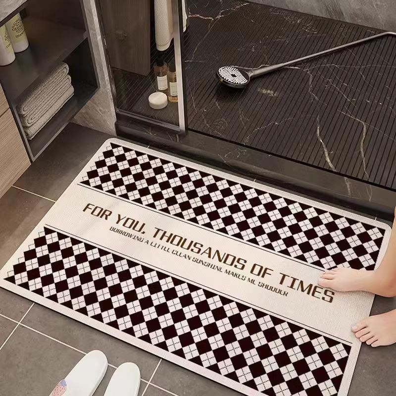 Bathroom Floor Mat, Toilet Suction Door Floor Mat, Carpet, Diatom Mud, Non-slip Toilet, Absorbent Mat, Toilet Entry