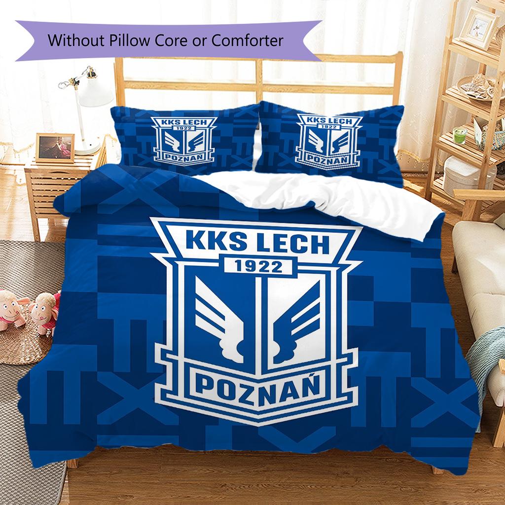 Set Biancheria da Letto con Fantasia Lech Poznań Copripiumino Federa Decorazione per la Casa Regalo (1 * copripiumino + 2 * federa, senza nucleo)