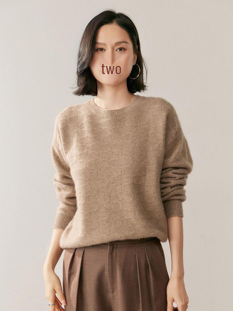 Ladies' Cashmere Sweater - 2025 Autumn/Winter Round Neck Loose Fit Pullover