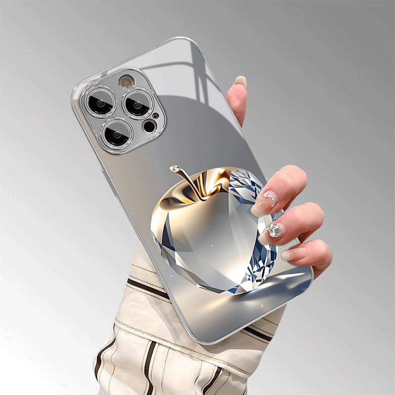 Crystal For AppleTempered Glass Electroplated Phone Case For iPhone 18 17 Pro Max 15 14 Plus 16 13 12 11 Pro MAX 16E 17Air Cover
