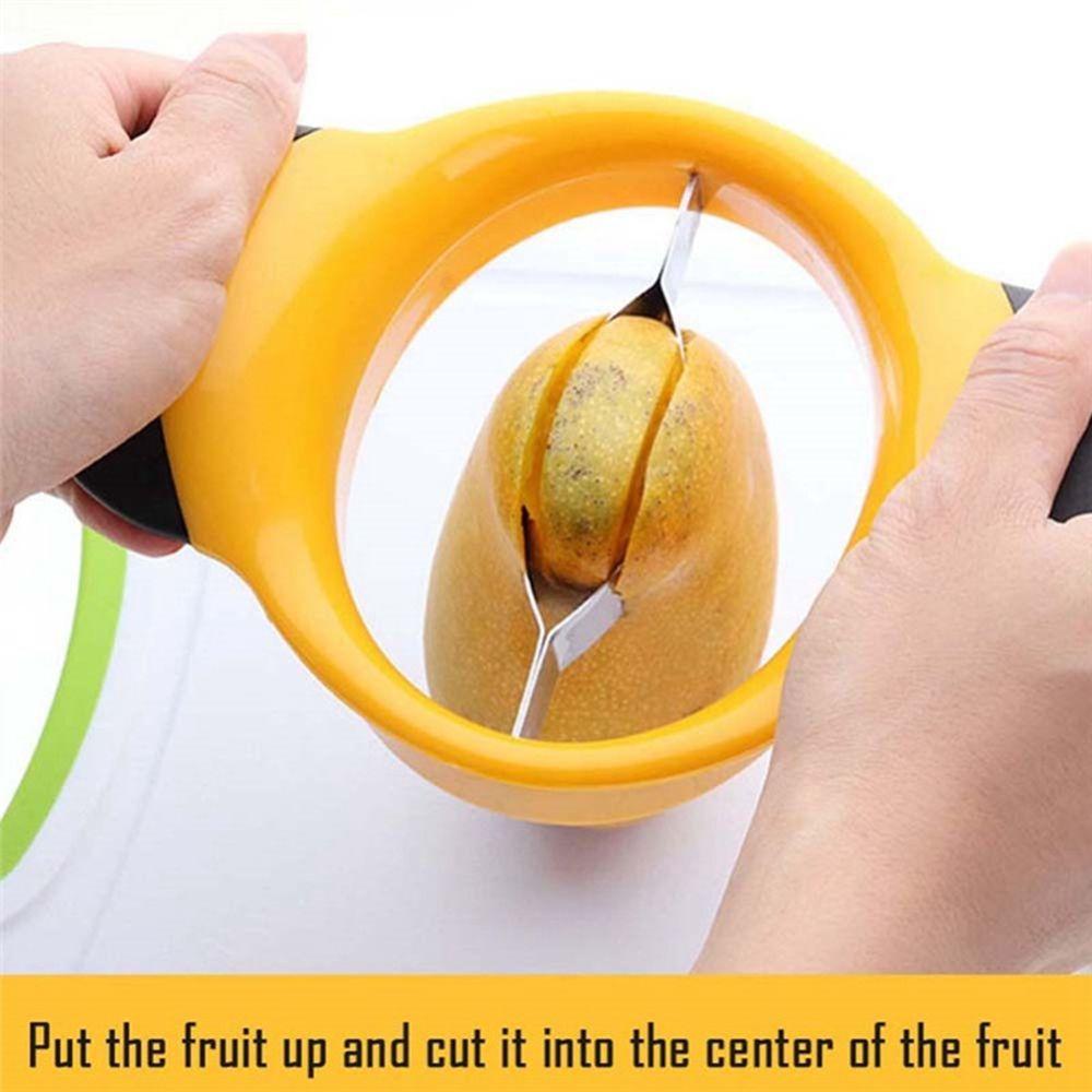 plastic fruit tool core remover stainless blades peeler fruit slicer mango cutter mango corer