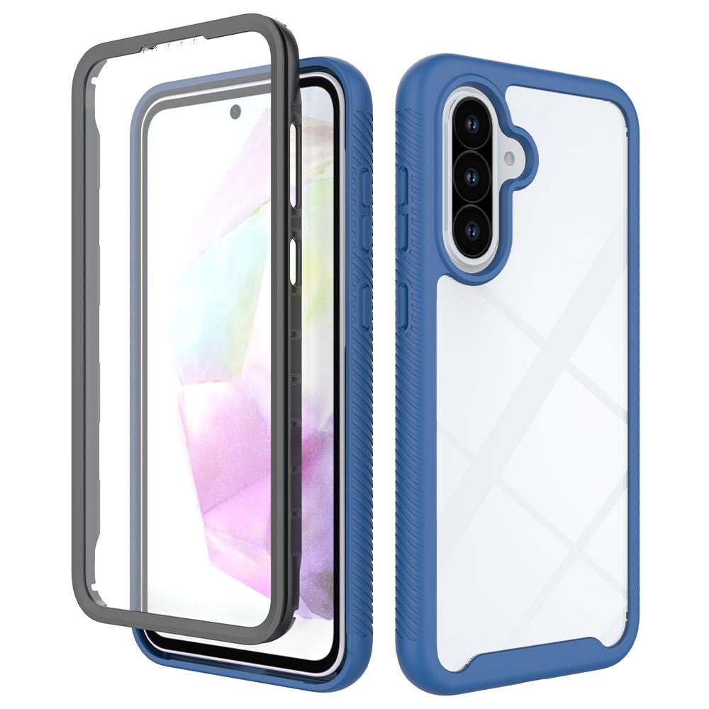 

Чохол з повним покриттям 360 градусів для Samsung Galaxy A56 A36 A26 A16 A06 A05 A15 A25 A35 A55 5G S25 Plus S24 Ultra S23 FE Funda Протиударний чохол для телефону for Galaxy S23 Plus темно-синього кольору