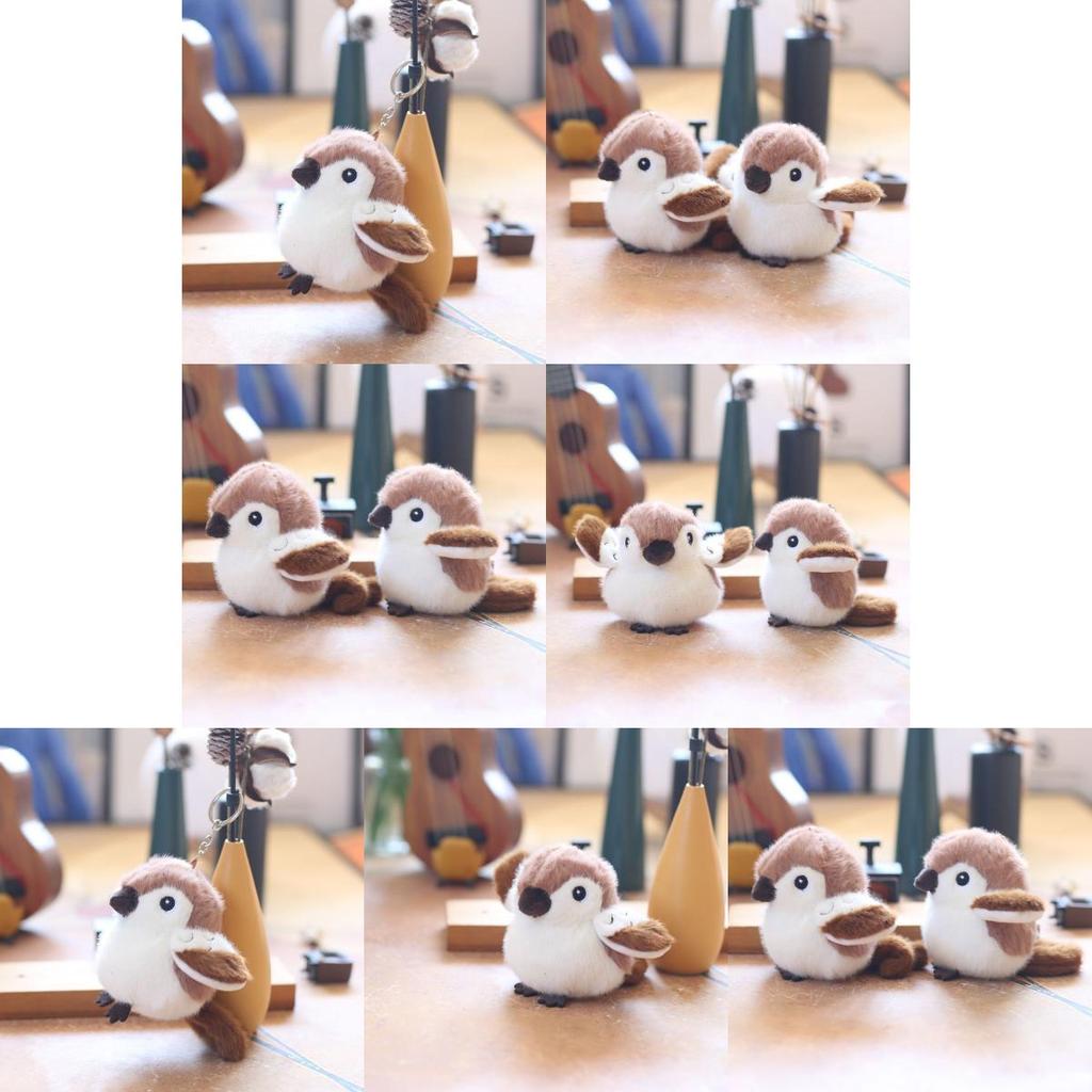 Delightful Miniature Bird Plush Toy Keychain Perfect For Bags And Soft Decor