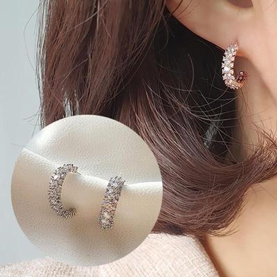 Arao Ring Bling Ohrringe Kubische Elegante Ohrringe für Damen