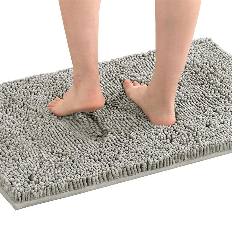 

1 шт. Мягкий впитывающий коврик для пола Противоскользящие коврики для ванной Тафтинговый коврик для ванной Толстый коврик для пола Ковер для двери спальни Домашний декор 43x60cm (17x24 in)S