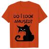 Black Cat I Was Told To Check My Cattitude T Shirt for Men Women Tops Funny T Shirt Short Sleeve Tees Summer Brand Tee Shirt