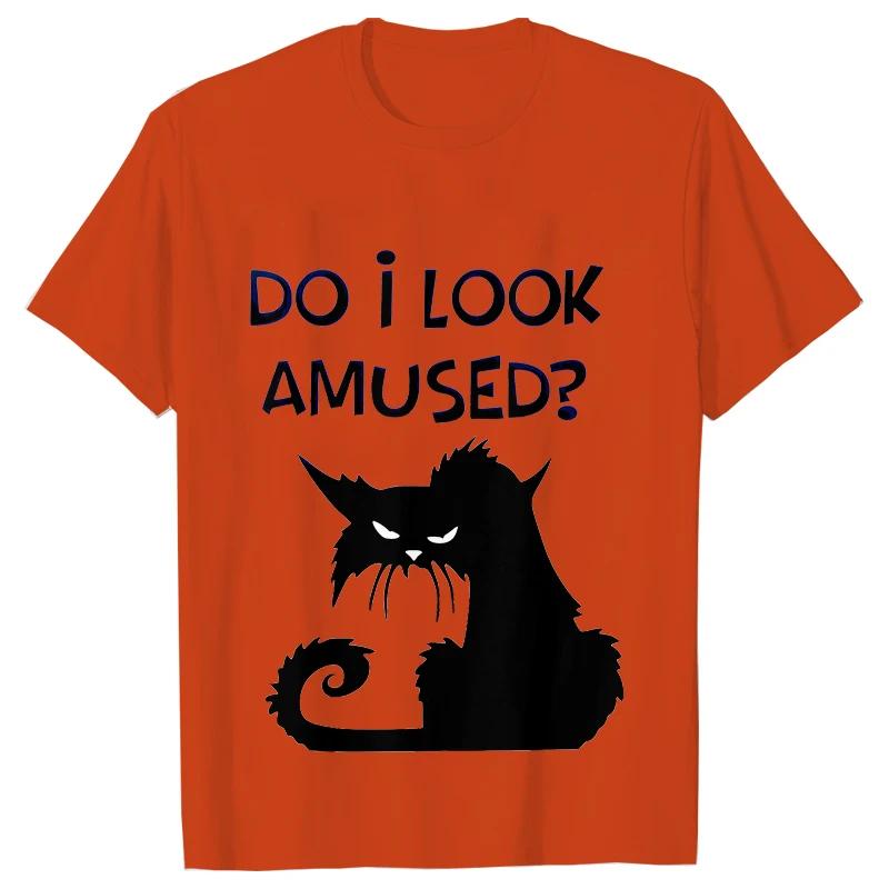 Black Cat I Was Told To Check My Cattitude T Shirt for Men Women Tops Funny T Shirt Short Sleeve Tees Summer Brand Tee Shirt