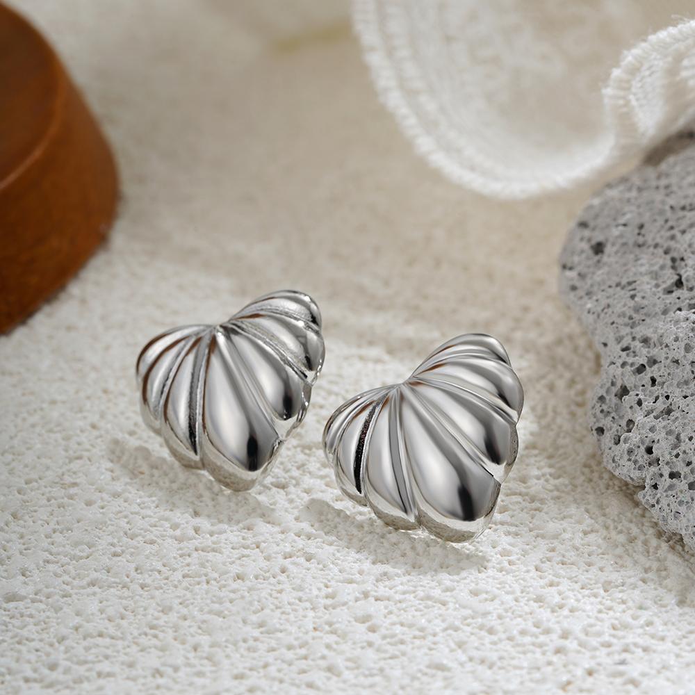 Modische glänzende dreilagige strukturierte Ohrringe mit verschlungenem Knoten für Damen, goldfarben, Edelstahl-Ohrring, Vintage-Schmuck, Geschenk