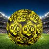 Borussia Dortmund Print Size 5 Soccer Ball, PU Wear Resistant Football for Match Training and Daily Practice, Birthday Gift for Soccer Fans