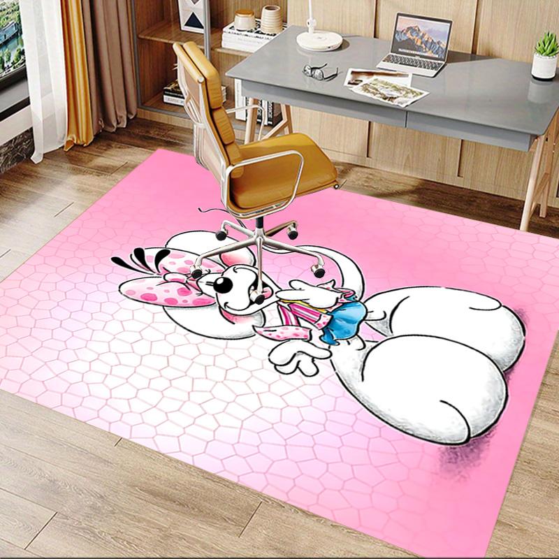 Pink Mouse Bow Carpet For Playroom Bedroom Living Room Sofa Home Decorkids Game Area Rug Nonslip Floor Mat