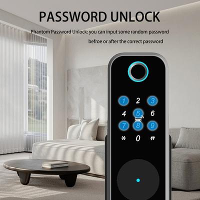 Serrure Intelligente Wafu Serrure de Porte à Entrée Sans Clé Anti-vol Biométrique à Mot de Passe Serrure de Porte Tuya App Remote