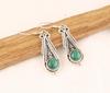 Solid 925 Sterling Silver Malachite Gemstone Earrings Bohemian Earrings Women Jewelry Designer Earrings