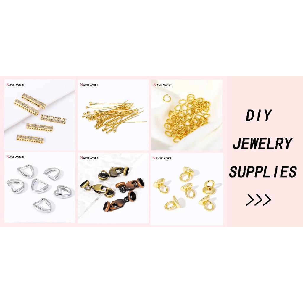 18K Gold Plated Brass Square Connector Clasps Pearl Clasps Fastener For Bracelet Necklace Making Accessories Jewelry Materials