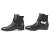 Hermes Short Boots Neo Kelly Buckle Black Leather Women 37 Used