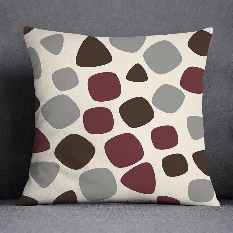 Geometric Color Pillowcase Home Decor Pillowcase Square Pillowcase Home Office Decor Cushion Cover