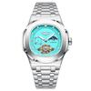 LIGE Dual Seconds Tourbillon Watch 24 Hour Mechanical Watch Men Stainless Steel Authentic Watch Night Glow Waterproof Mens Watch