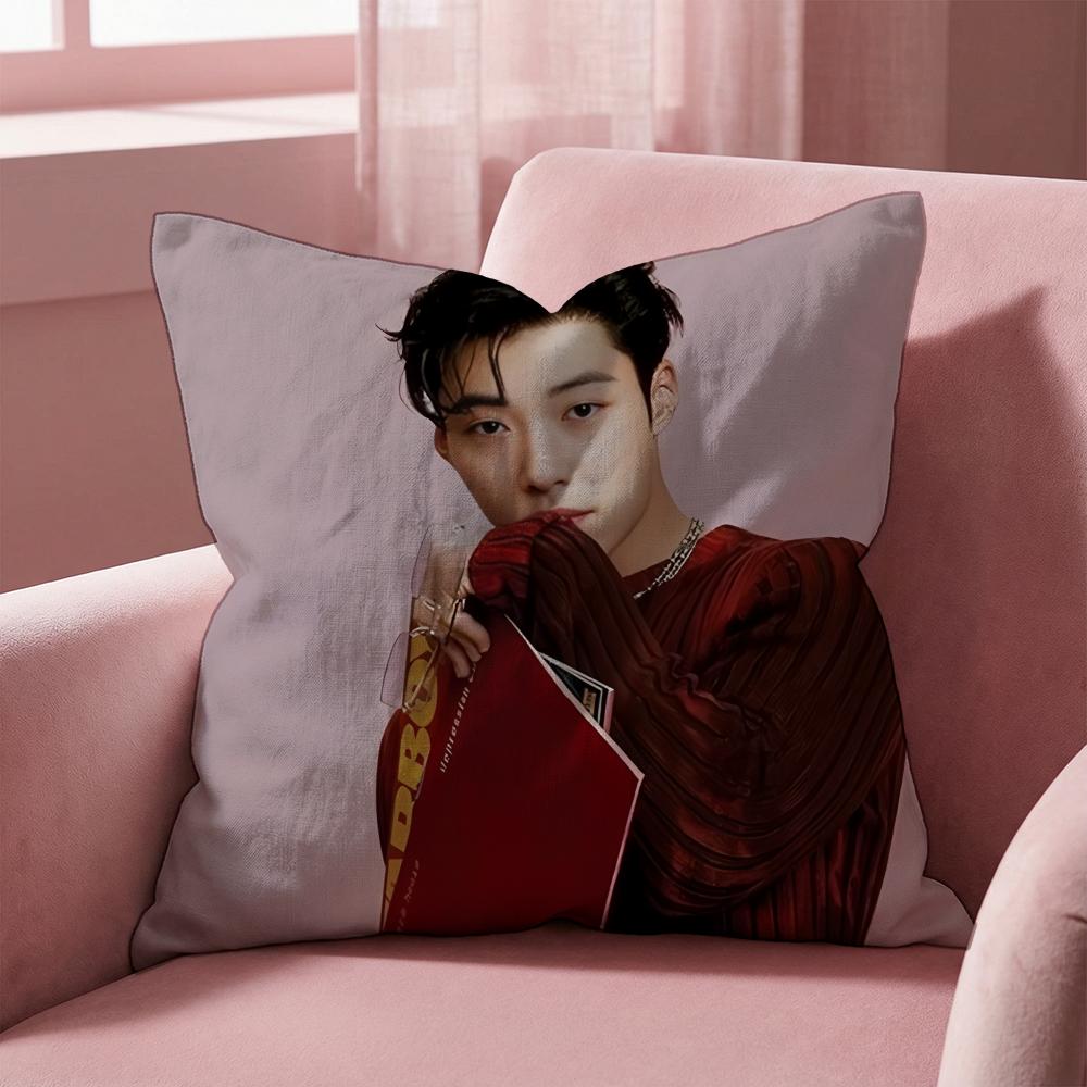 W-Woo Do H-Hwan Cushion Cover Multi-Scene Pillow Cover for Home & Car - Reversible, Soft & Durable for Daily Use
