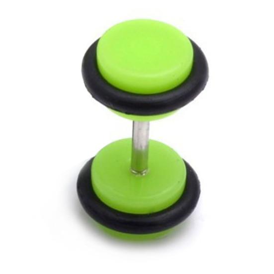 1 Stück Stecker Ohrring Mini Realistisch Geometrisch All-Match Anlaufgeschützt Dekorativ Geschenk Dame Mädchen Rund Hantel