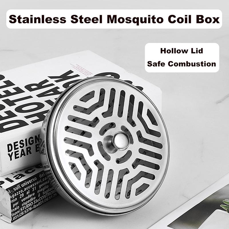 Suporte Portátil para Espiral de Mosquito Hotel Suporte Repelente de Insetos com Tampa Verão Anti-mosquito Casa Acampamento Suprimento Externo
