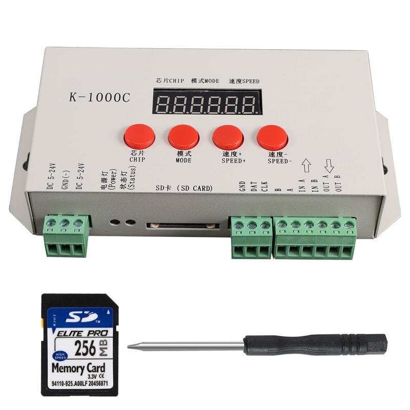 K-1000C Controller K1000C WS2812B WS2811 APA102 T1000S WS2813 LED 2048 Pixel Program Controller DC5-24V-B61B
