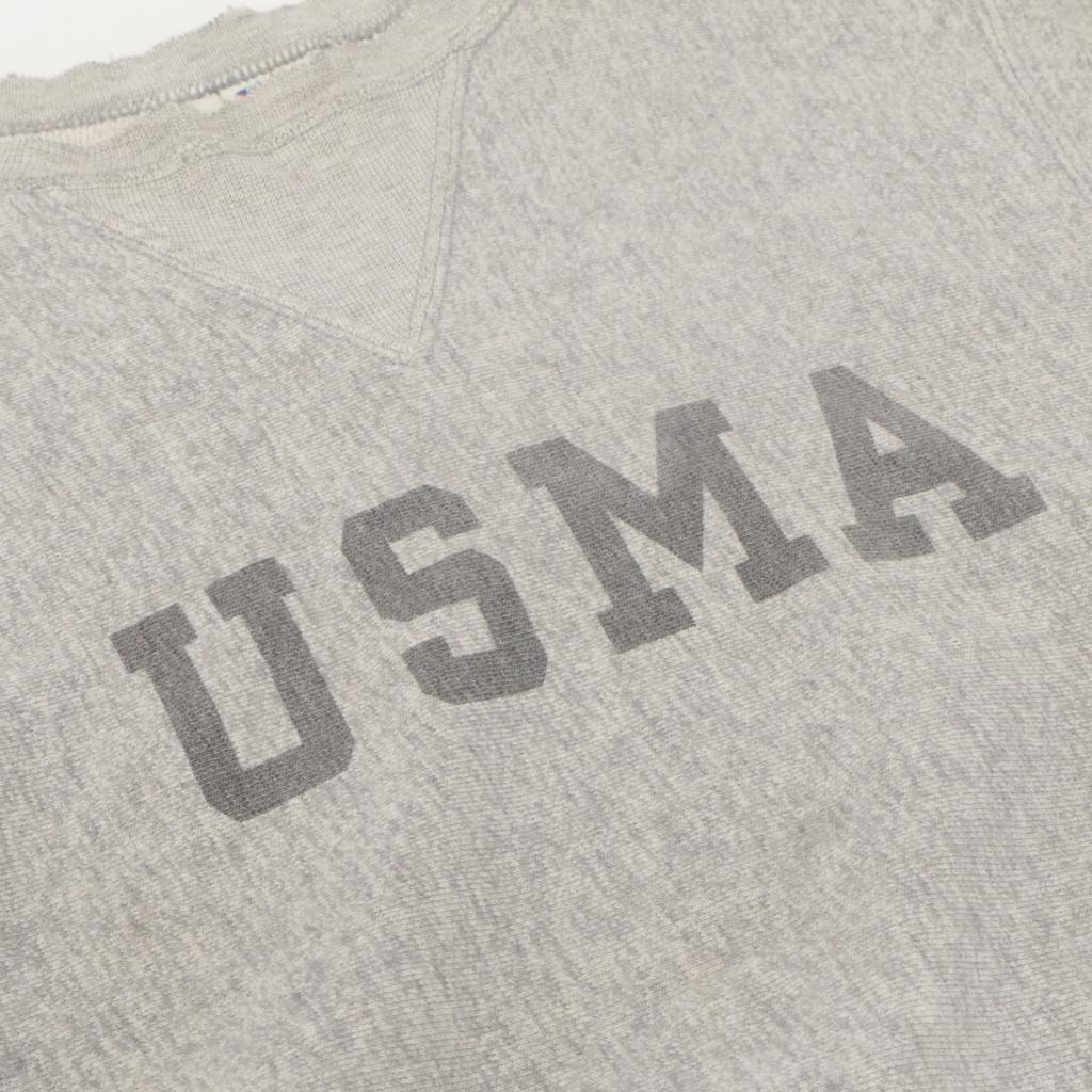 Champion 80'ler USMA Ters Dokuma ön V sweatshirt/üst M griKullanılmış