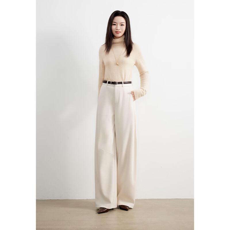 Eifini Women's Casual Rice-Knit Scimitar Pants