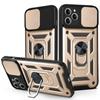 Cases For iPhone 16 15 14 13 12 11 Pro Max Plus Mini XR 8 7 Plus SE Shockproof Armor Slide Camera Lens Protection Cover