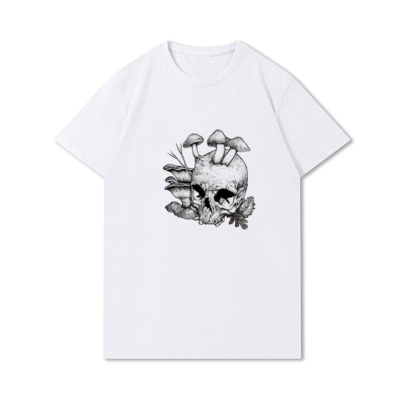 S-3XL 100 Fantasie Harajuku Grafica Estiva Bianca Magliette Donna Stampate Casual Maniche Corte Top Girocollo