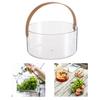 Portable Fruit Basket Clear Fruit Serving Bowl Multipurpose Plastic Organizer with Handle for Fruits Vegetables Snacks