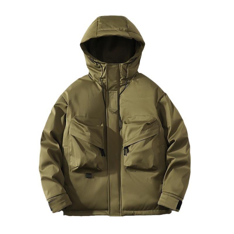 Functional Hooded Tooling Thickened Men's Outdoor Cotton Clothing Fashionable Large Size Integrated Jacket Cycling Winter Work Clothes