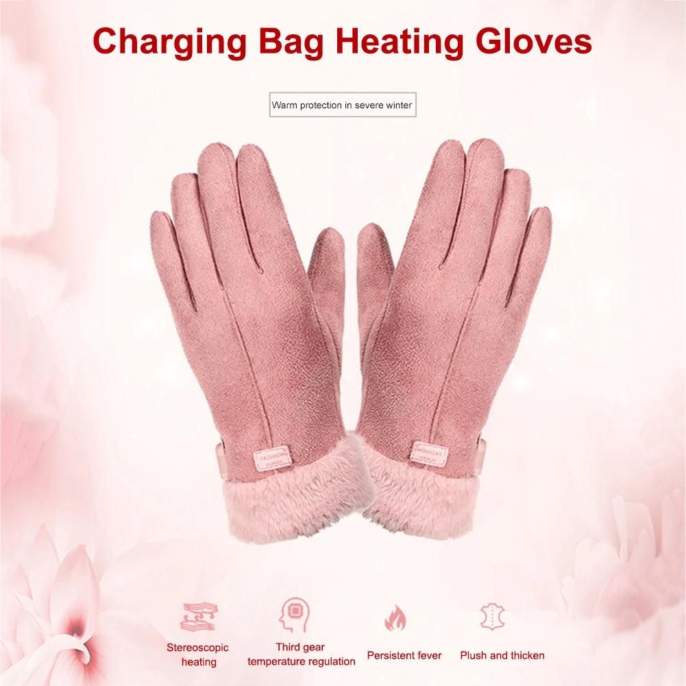 Electric Heated Gloves Mitten USB Heated Gloves Touch Screen Winter Warm Gloves Hand Warmer Thermal For Outdoor Skiing Riding