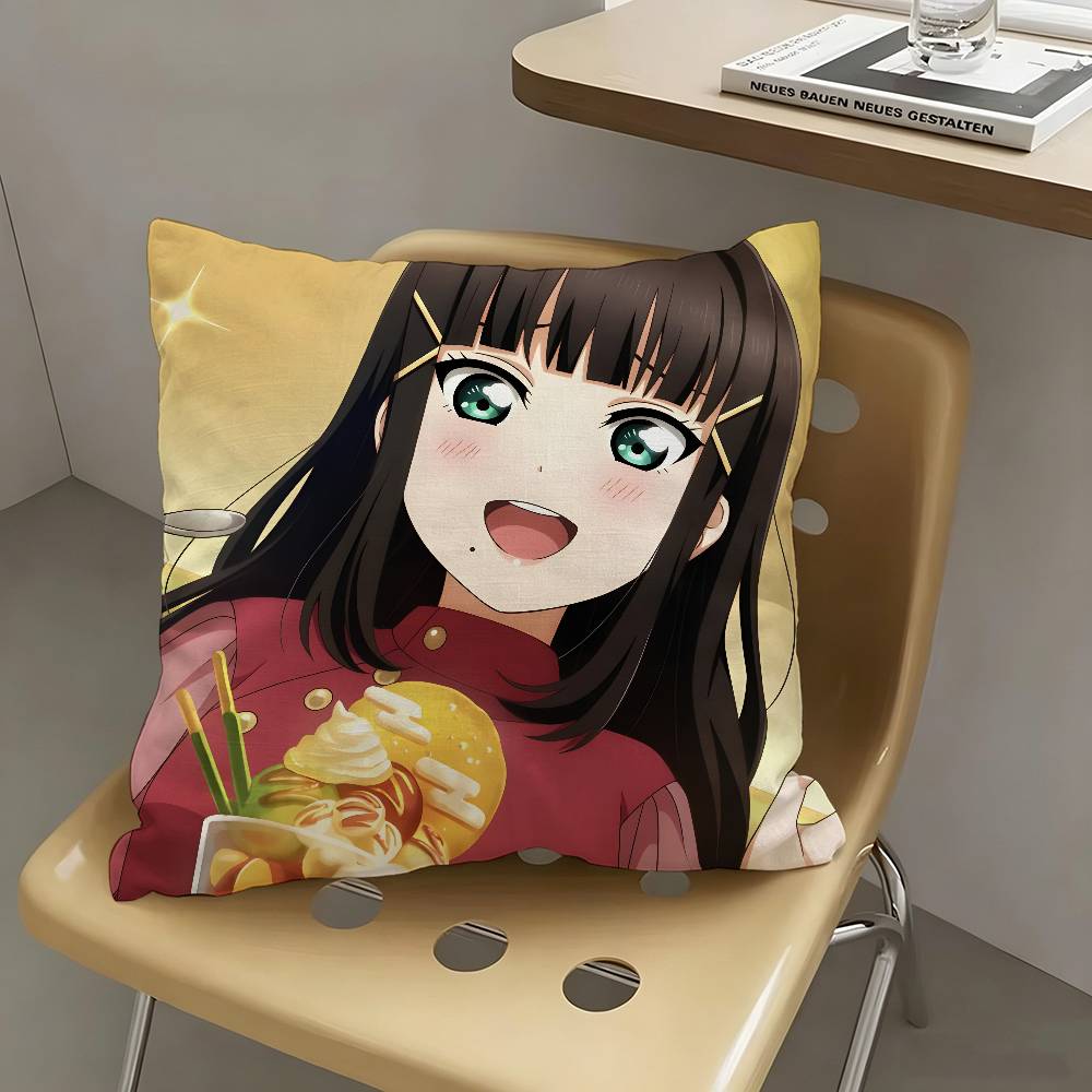 1pc Dia Kurosawa Anime Characters Pillow Case Fashion Square Pillowcase Bedroom Sofa Room Ins Decoration Leisure