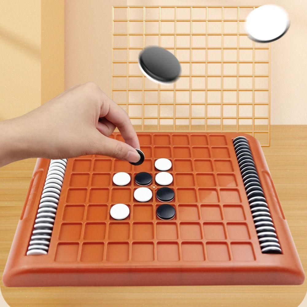 Parent-Child Interactive Flip Black White Chess Board Reversi Strategy Board Game  Kids Boys Girls