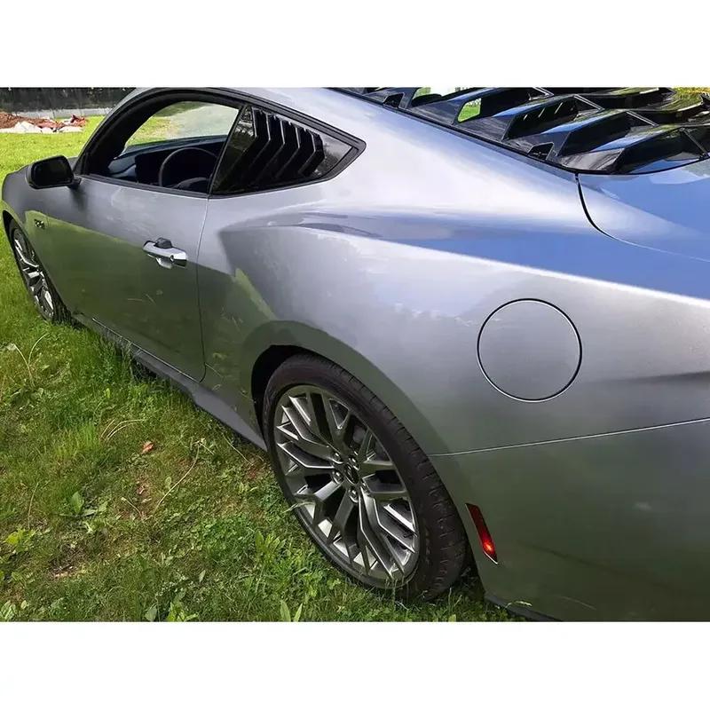 For Ford Mustang 2024 2025 ABS Plastic Rear Window Quarter Louver Scoop Cover Side Vent Shutter Trim Car Adhesive Accessories