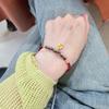 Dragon Boat Festival Lucky Five-Color Beaded Bracelet, Handmade Red Rope for Students