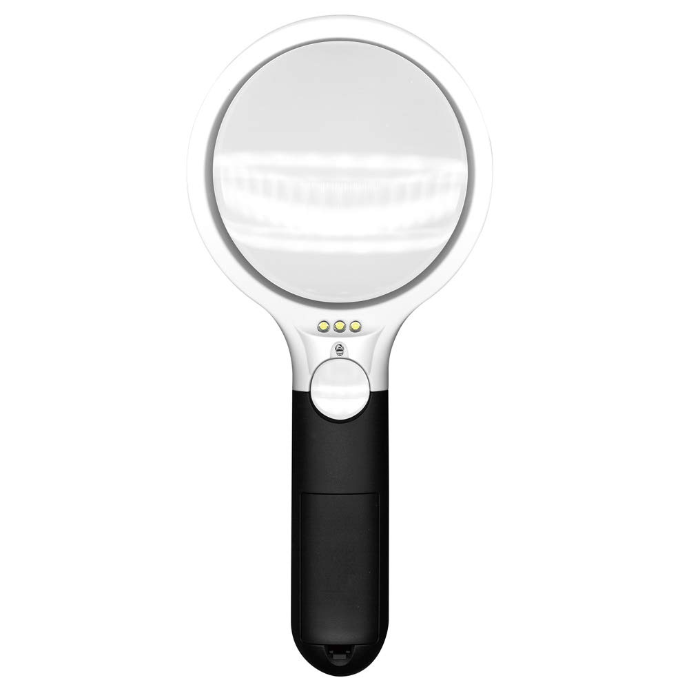 Kyoei Plastic Magnifying Glass with LED 4x 25x Light, Magnification, Magnification, LCLR-2500