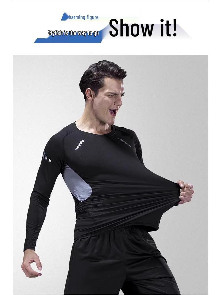 Autumn & Winter Quick-Dry Long-Sleeve Tights for Running & Fitness