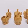 Bamboo Mortar and Pestle Set, Garlic Grinder, Herb Spice Masher, Seasoning Crusher, Kitchen Tool for Mash Spices Pepper