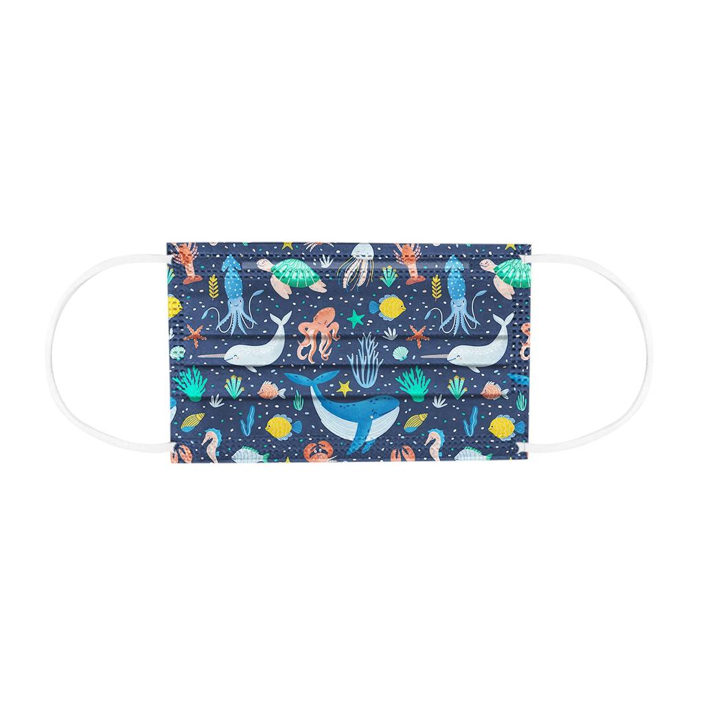 50PCS Children's Three-Layer Protective Dust-Proof Cartoon Print Disposable Mask