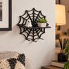 Black Halloween Floating Shelf Spider Web Wall Storage Rack Wall-Mounted Shelves  Living Room