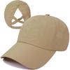 HGGE Womens Criss Cross Ponytail Baseball Cap High Messy Bun Ponycap Trucker Hat Quick Drying Mesh Dad Hat for Outdoor Sports