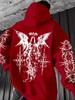 Angelement Graffiti Impression Épine Street Hip Hoodie Unisexe Coupe Régulière Couleur Unie Impression Pull Décontracté à Manches Longues
