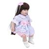 22inch Reborn Baby Doll with Long Hair Soft Reborn Babies Girl Adorable Doll Toy